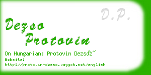 dezso protovin business card